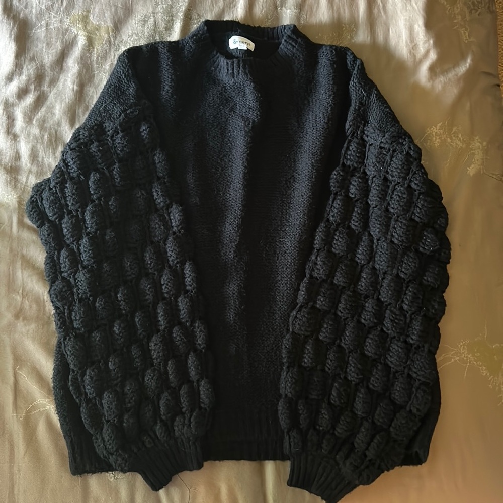 &merci oversized sweater with puffy sleeves